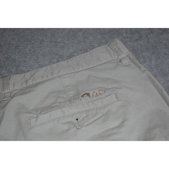 Mountain Khakis Pants Mens 34 x 32 Slim Tailored Fit FLAT Cotton Tan Chinos - Picture 1 of 7